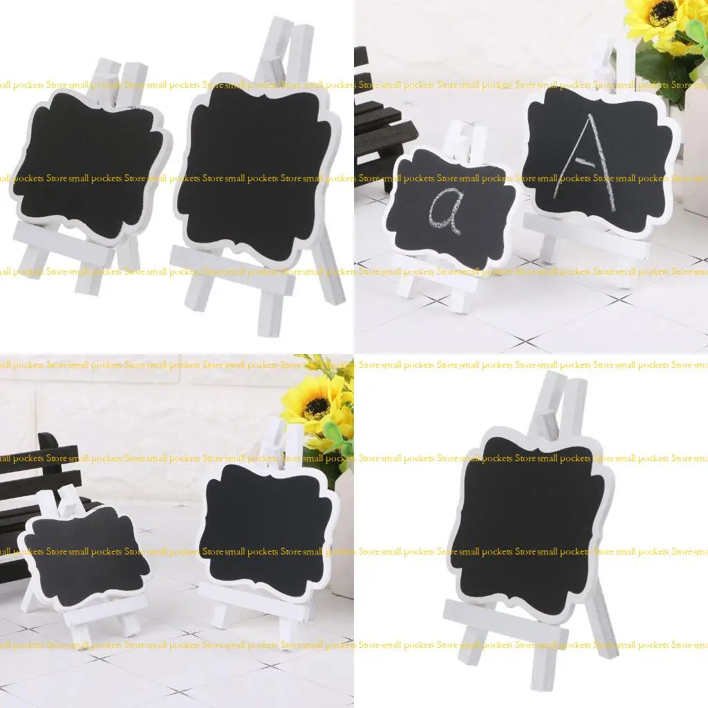 R1WD Mini Wooden Chalkboard Blackboard Frame Message Table Number Wedding Party Decor