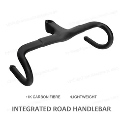 OEM Customization F10 1K Matte Full Carbon Fibre Integrated Road Handlebar High Quality Light Road Bent Handlebar Bicycle Parts