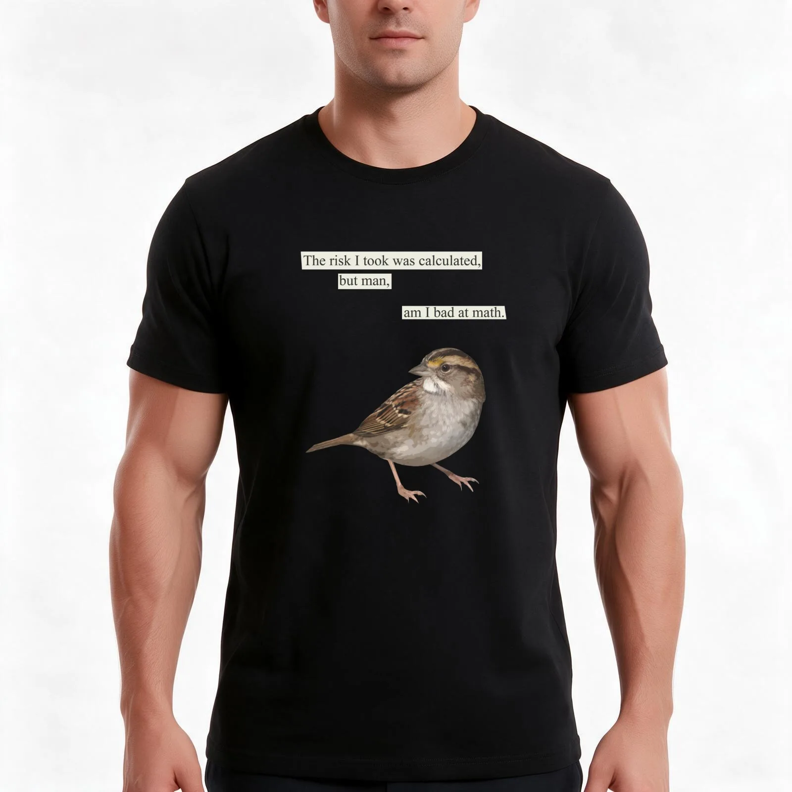 The risk I took was calculated T-Shirt, Summer Casual Cotton Tee, Oversized Streetwear Tops, Vintage Graphic Print, 100% Cotton