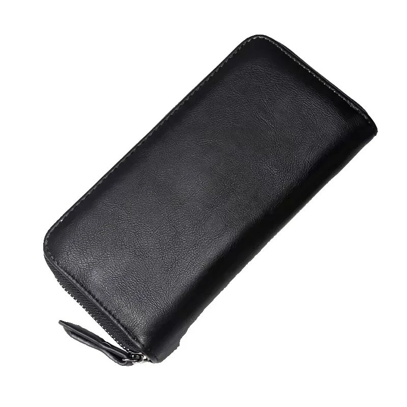 Stylish Men's Long Wallet with Multiple Card Slots and Phone Pockets, Minimalist Youth Clutch Bag