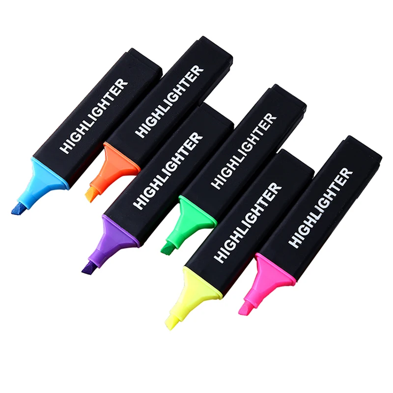 Highlighters Fluorescent Color Marker Pen Text Separator Invisible Ink School Stationery Office Supply