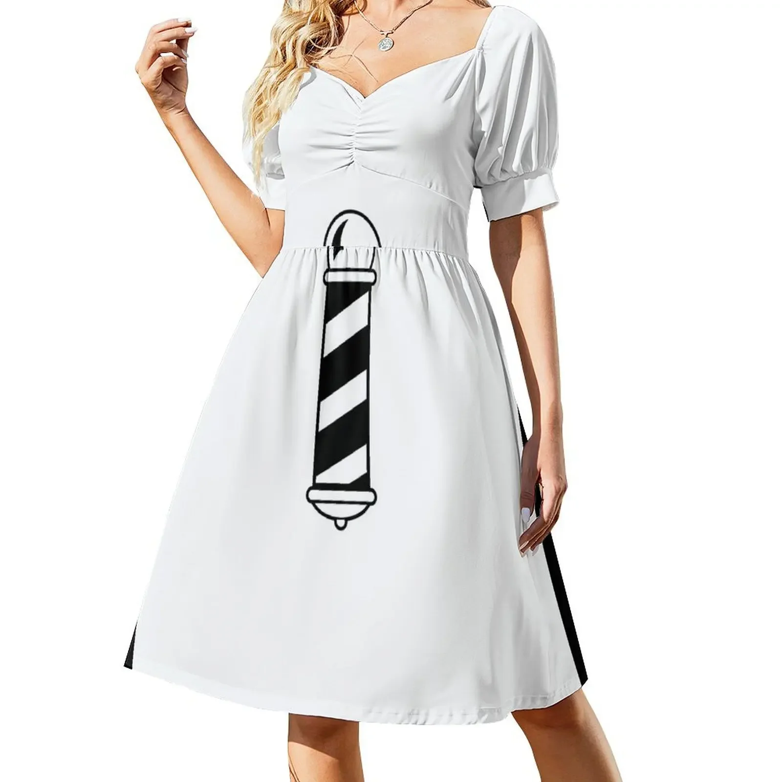 

Barber Shop Pole Short-Sleeved Dress dresses for prom chic and elegant woman dress