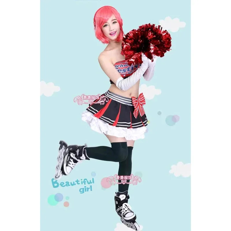 

didi 211Love Live October Sports Cheerleader Nico Yazawa Honoka Kotori Tojo Maki Outfit Uniform Anime Lovelive Cheer Cosplay Cos