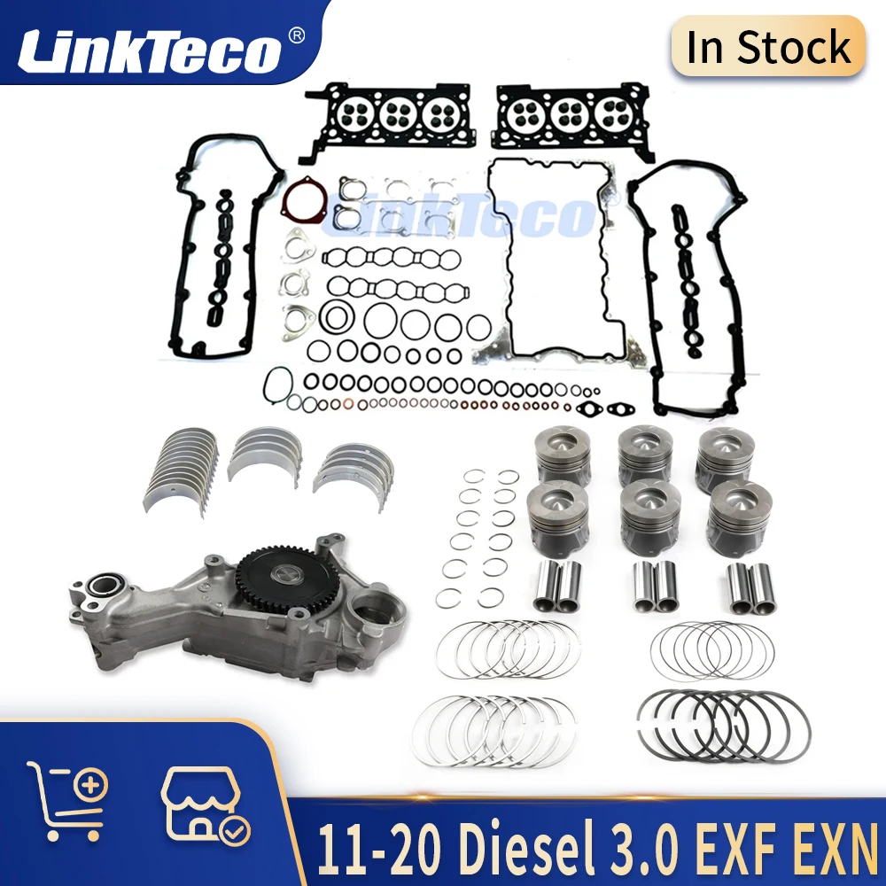 Piston & Rings Oil Pump Full Gasket Set Bearing Kit 11-22 3.0 L T V6 EXF EXN For CHRYSLER JEEP GRAND CHEROKEE LANCIA RAM 1500