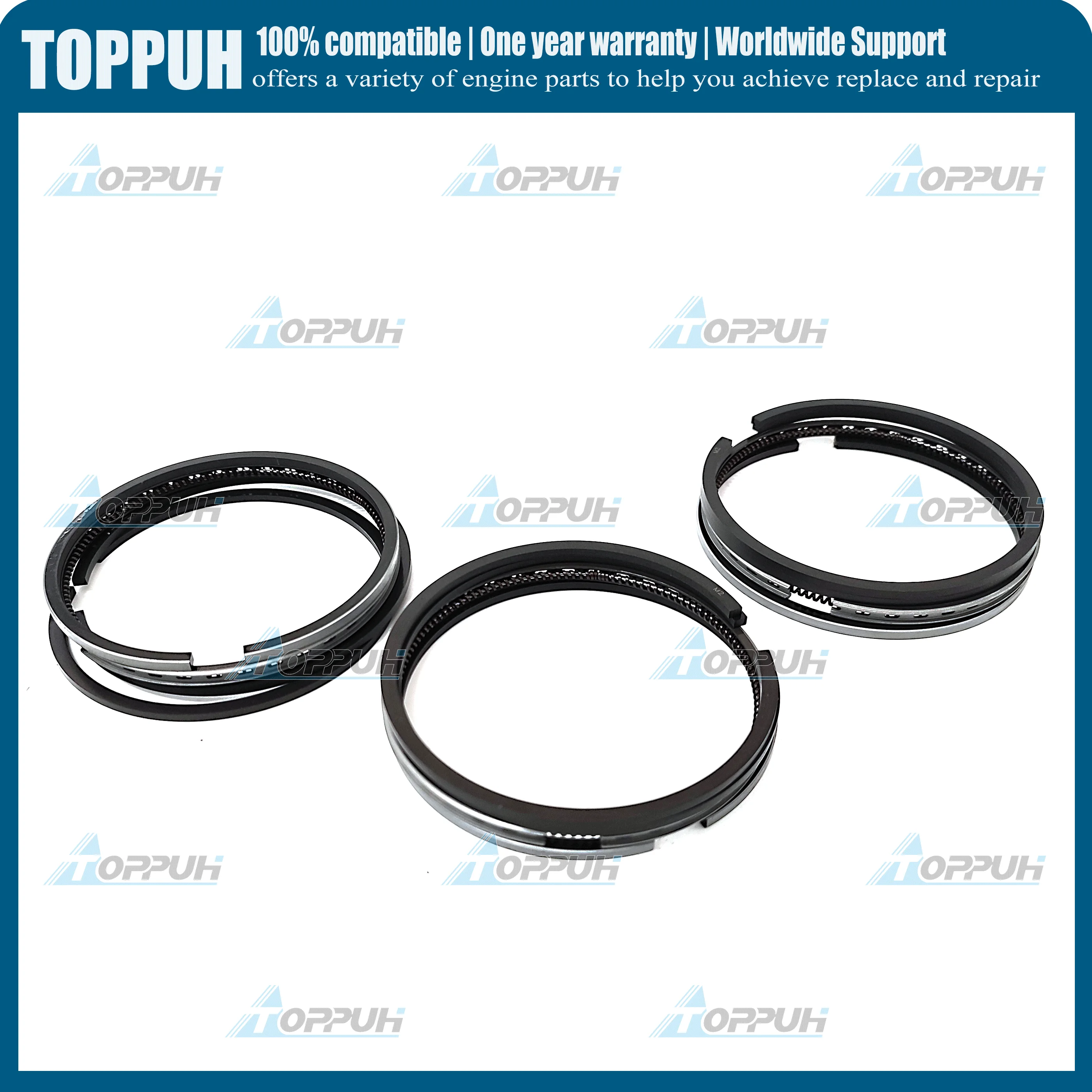 MM406600 Piston Ring Set MM431601 MM433050 for Mitsubishi K3D K4D Engine 73mm