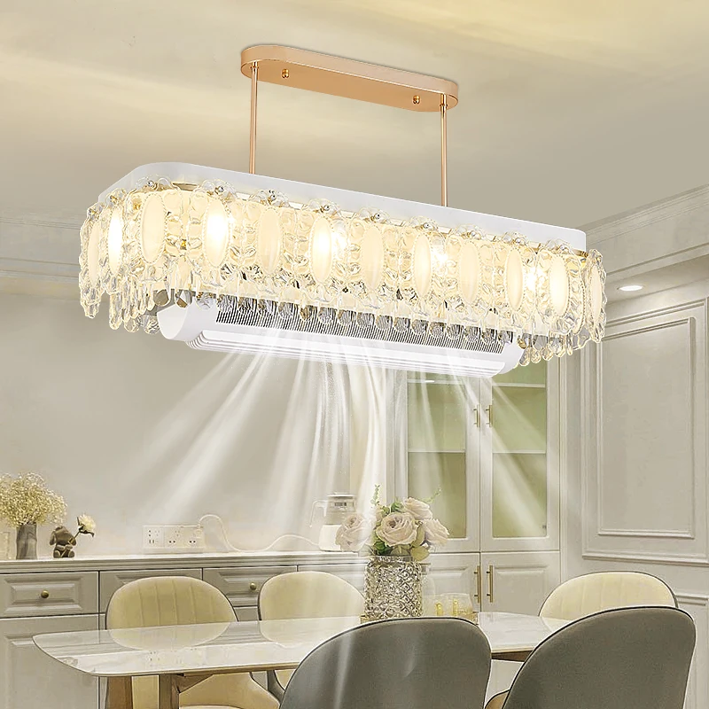 

Modern Living Room Crystal Ceiling Fan Light Home Decoration Ceiling Lamps Luxury Dining Room Bedroom Led Ceiling Lamp Lighting