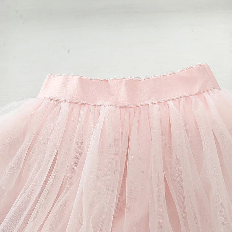 Children\'s half length skirt summer casual party dance skirt cute bow Mesh yarn breathable clothing ballet skirt mini skirt