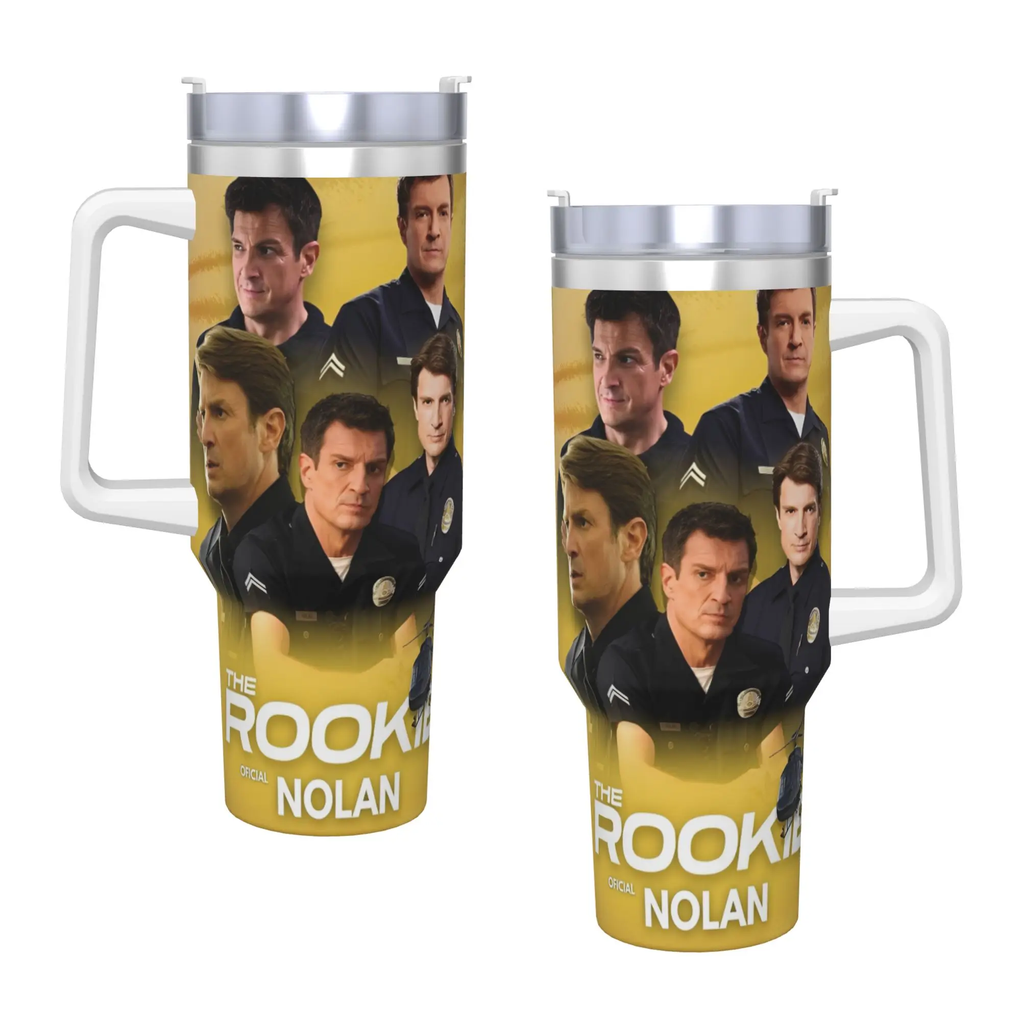 

The Rookie TV Show Mugs Cup With Straws Travelist Cold Drink Water Bottle Keep Heat Large Capacity Thermal Cups