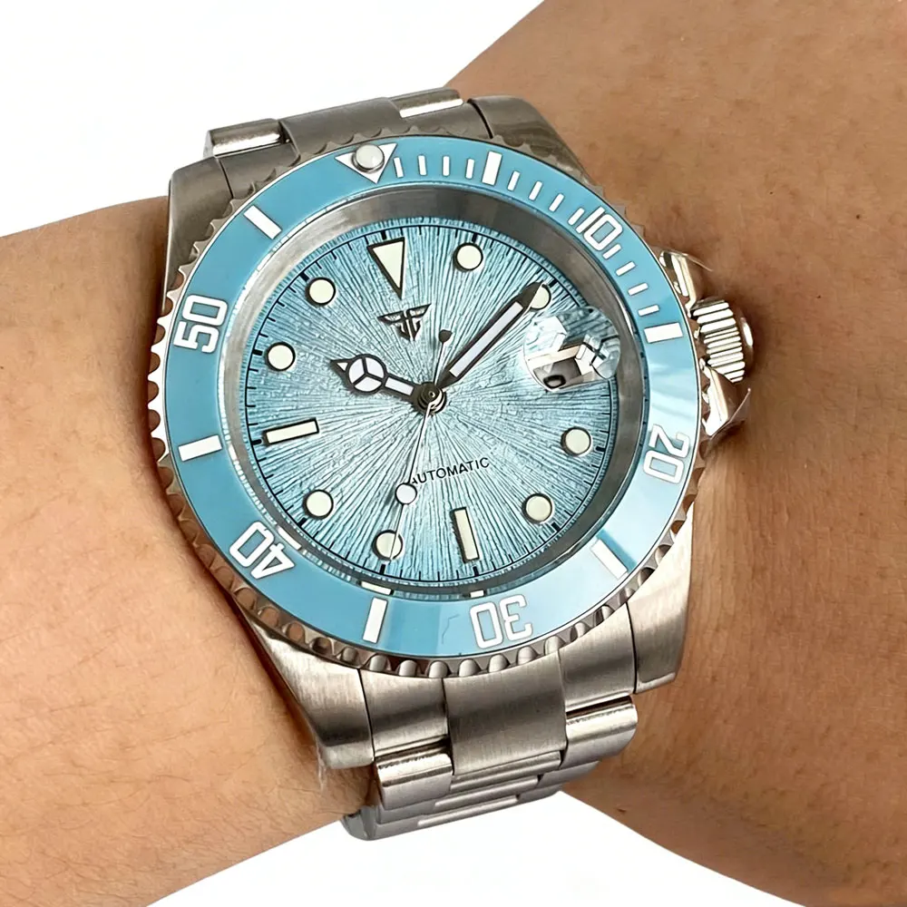 

200m Waterproof Diver Watch for Men MIYOTA8215 Asia 2824 Movement Textured Dial Automatic Luminous Sapphire Crystal Slide Buckle