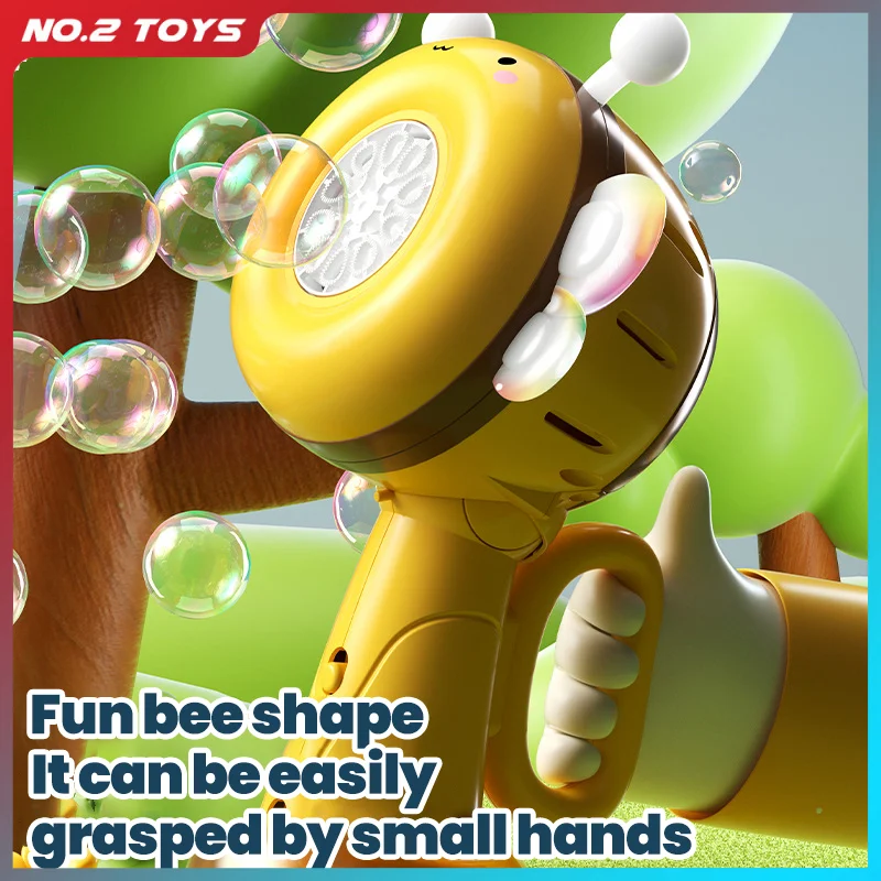 เด็กอัตโนมัติ Bubble Gun Bee สบู่ Bubble Blowing Machine ชายหาดกลางแจ้งเด็กไฟฟ้า Bubble Blower ของเล่นเด็ก