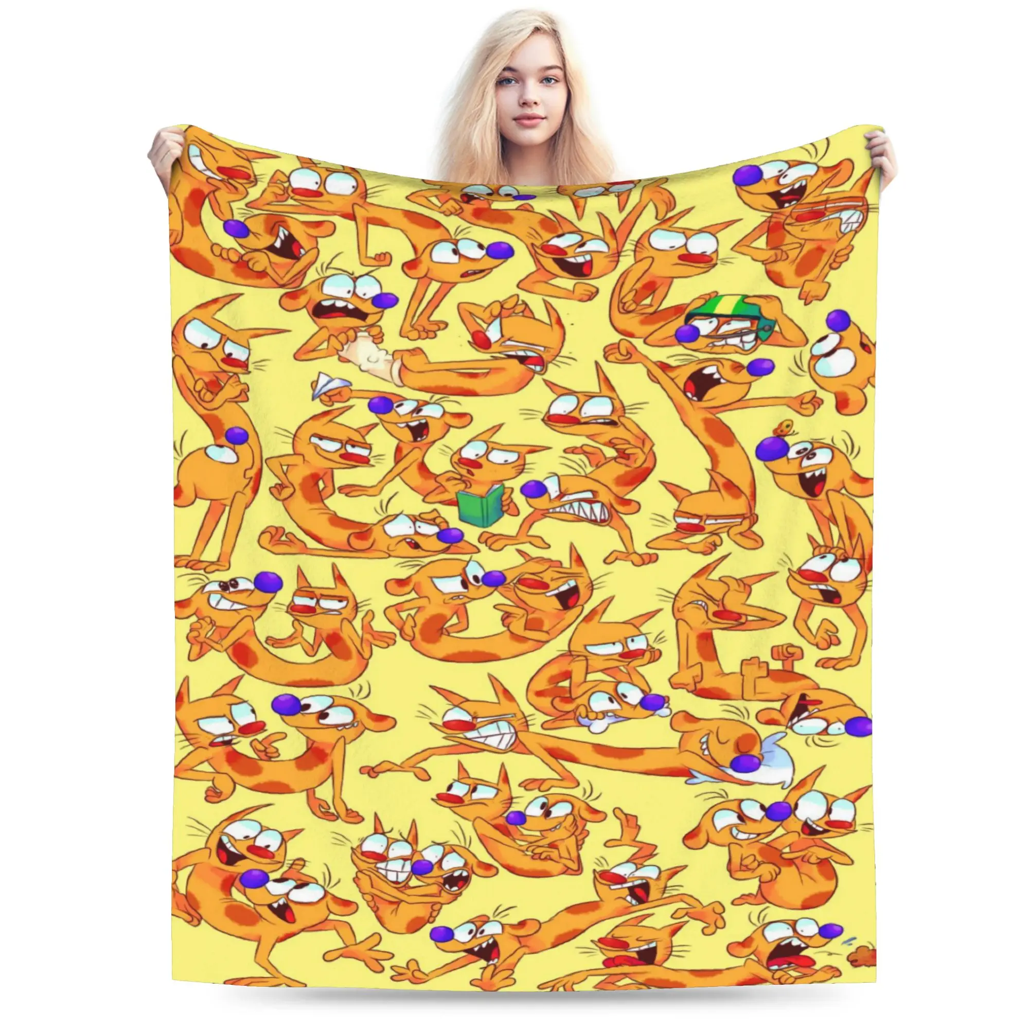  Duo Rucksack Ren & Stimpy  Blankets Fleece  Cozy Ultra-Soft Throw Blankets for Home Quilt