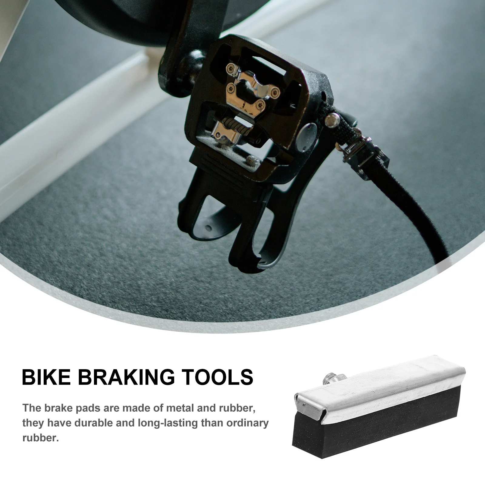 

10Pcs Professional Brake Pads High Performance Wear-Resistant Bike Braking Tools Silent Operation with Replacement Reminder Line