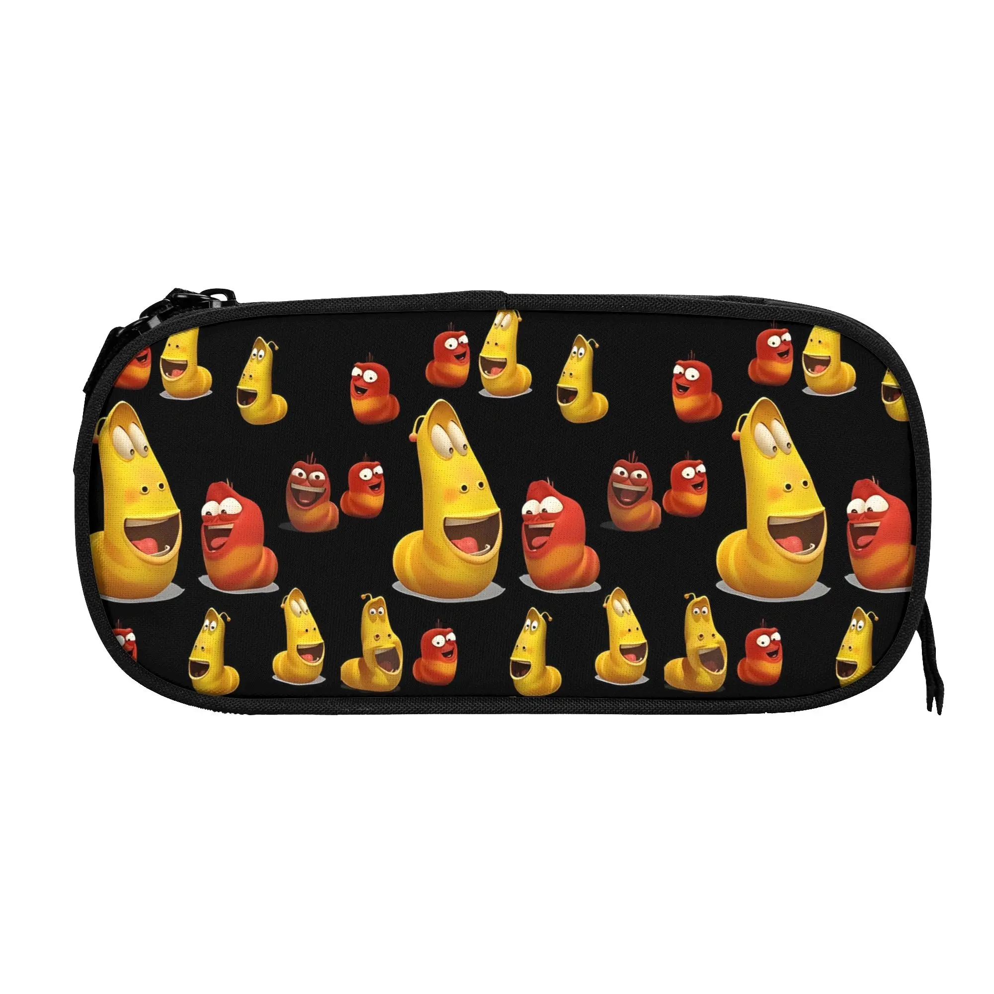 1 Piece Lightweight Eightpa New Red Yellow  Pencil Case Student Pen Bag Larva Office Pencil Pouch