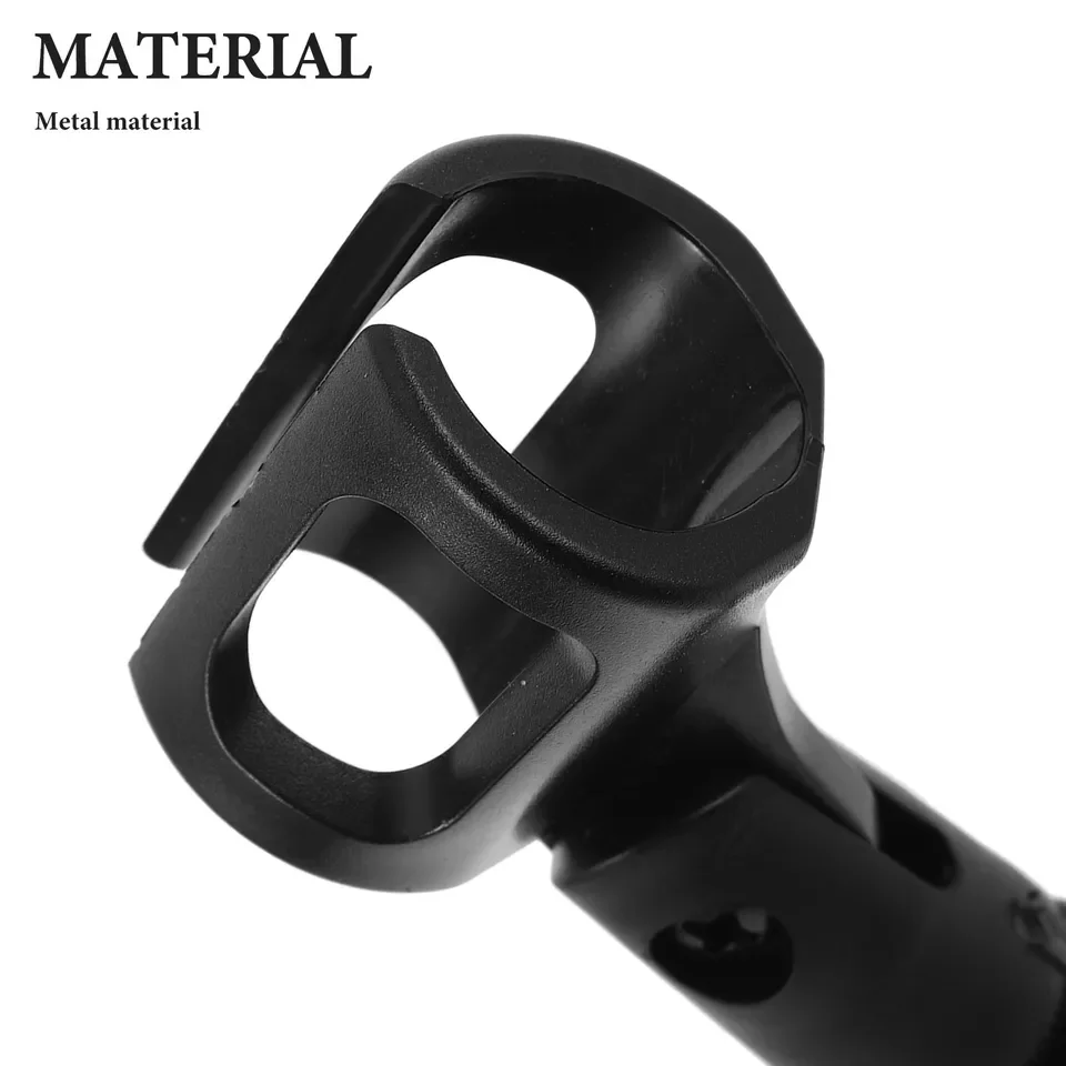 1Set Portable Telescopic Metal Desktop Microphone Stand Tabletop Mic Holder for Streaming Live Broadcast Height Adjustable