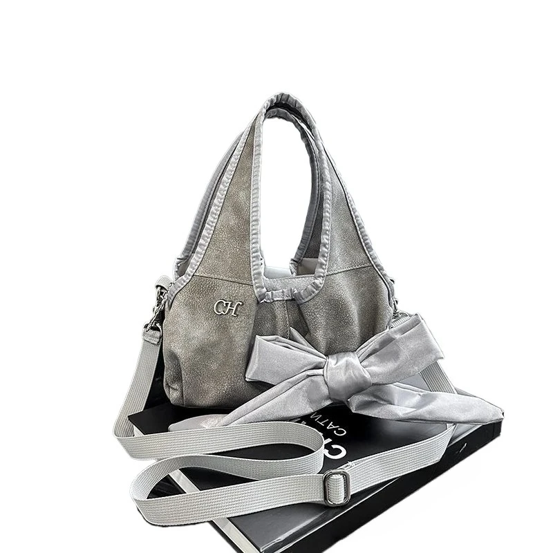 

Korean Niche Bow Crossbody Portable Women's Bag Mini Tote Bag Temperament Commuting High Value and High Quality Handbags 2026