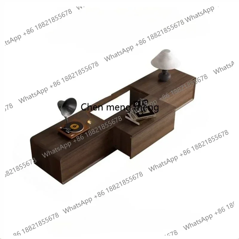 A74Unique Wooden Vintage Tv Cabinet Custom Modern Designer Storage Living Room Tv Cabinet Unique Space Muebles De Salon Furnitur