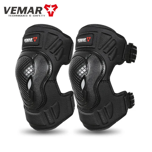 Imagen 1 del producto VEMAR-rodilleras para Motocross, rodilleras profesionales anticaída, protección contra daños, transpirable, protector de piernas para montar en bicicleta y Moto