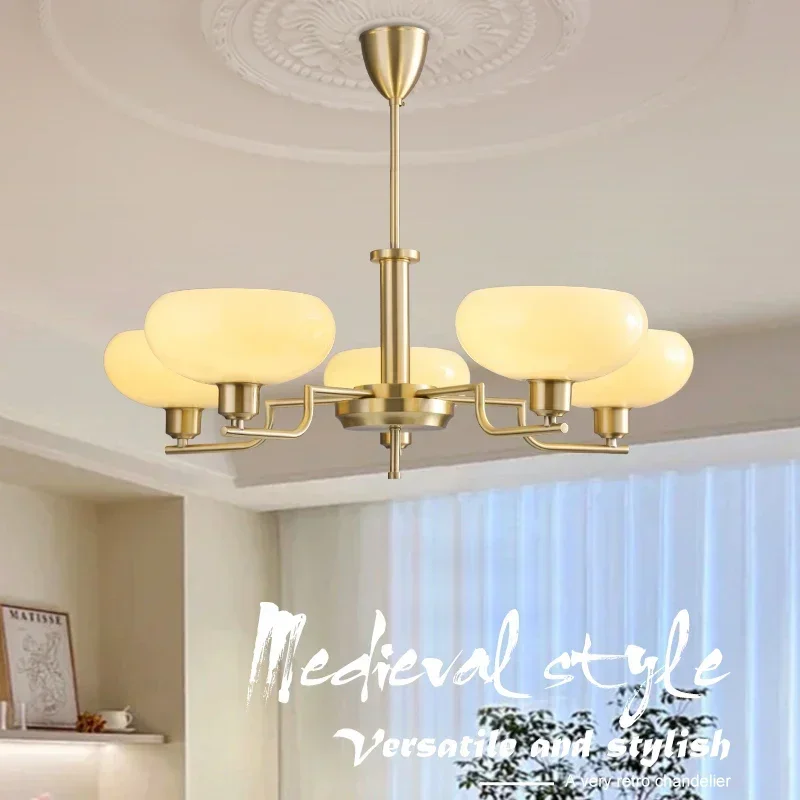 2023 جديد LED الثريا لغرفة المعيشة غرفة نوم الطعام المطبخ 3 5 أضواء الزجاج عاكس الضوء قلادة الشمال مصباح من طراز قديم #1