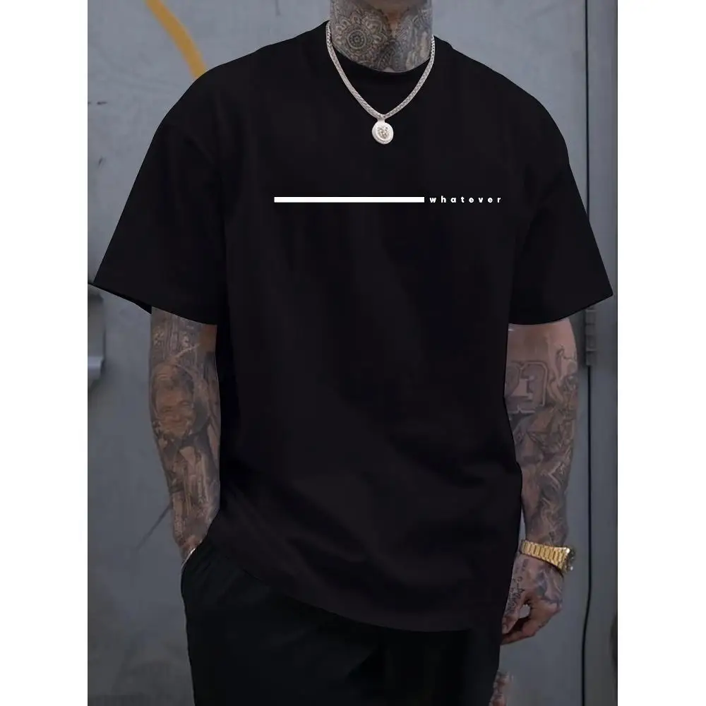 

1 piece, 100% cotton t-shirt,men's up the ante WHATEVER pattern t-shirt - comfortable long neck,spring and summer short sleeves