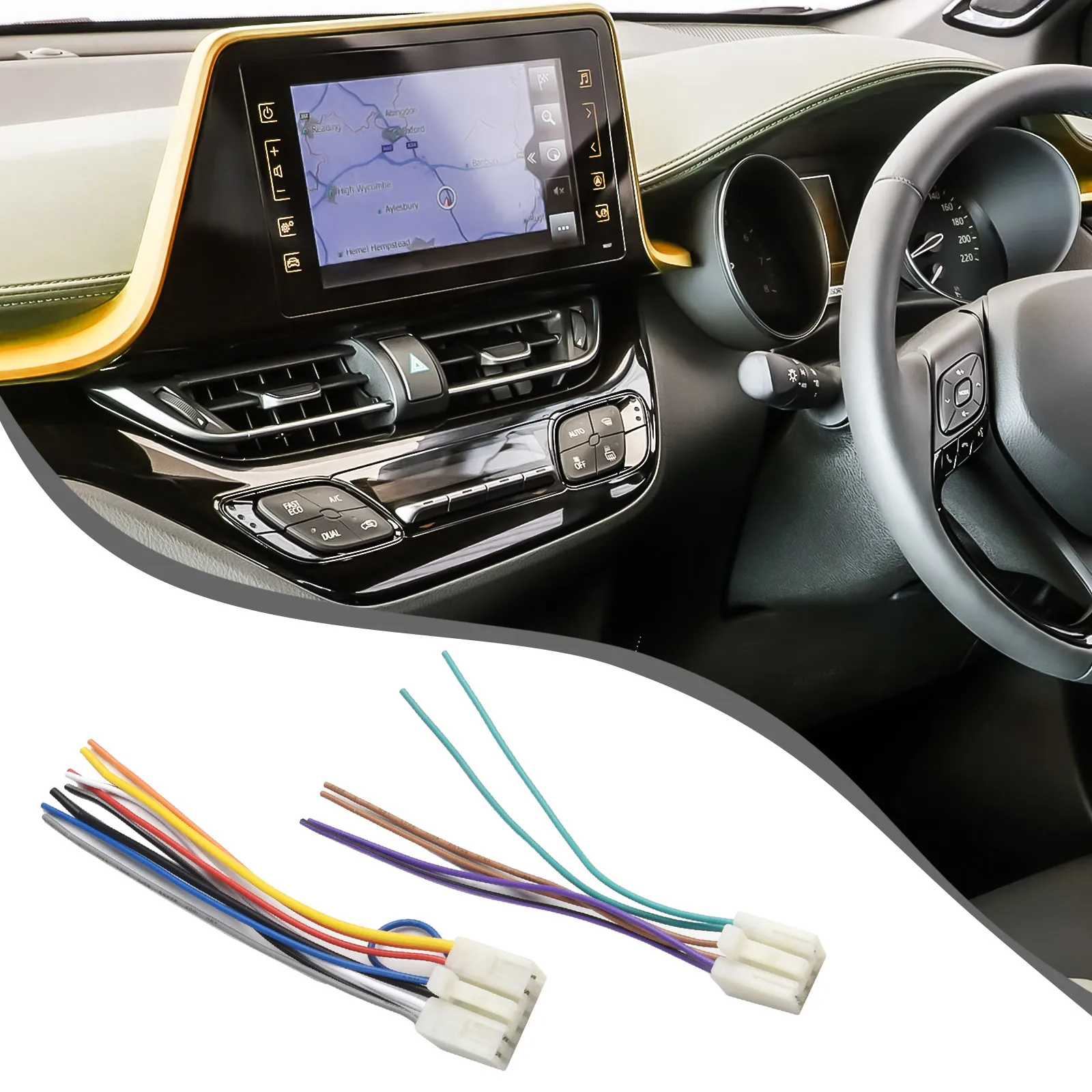 Universal Fit Car Wire Harness Cable Adapter For Toyota Aftermarket Radio Stereo Ensures Quick And Hassle Free Installation