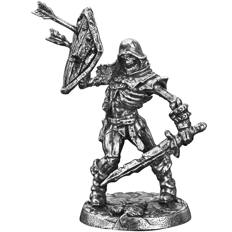 Metal em miniatura ornamento acessórios o crânio exército dos mortos figuras de ação antigo soldado modelo brinquedos peças jogo tabuleiro