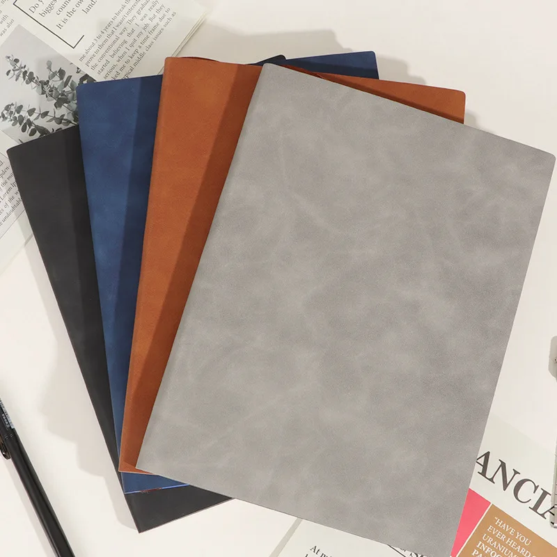 دفتر الأعمال مكتب بو جلد الضأن المفكرة A5 مذكرات الطالب الجلد الشعور كتاب من الجلد الناعم