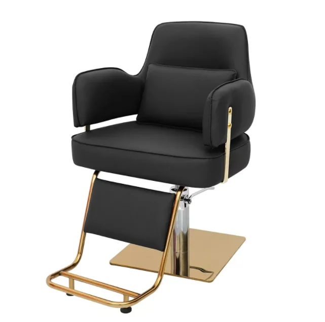 

Modern Rotation Salon Chair with Pedal Adjustable up and Down Can Be Tilted Down Salon Furniture Barber Chair