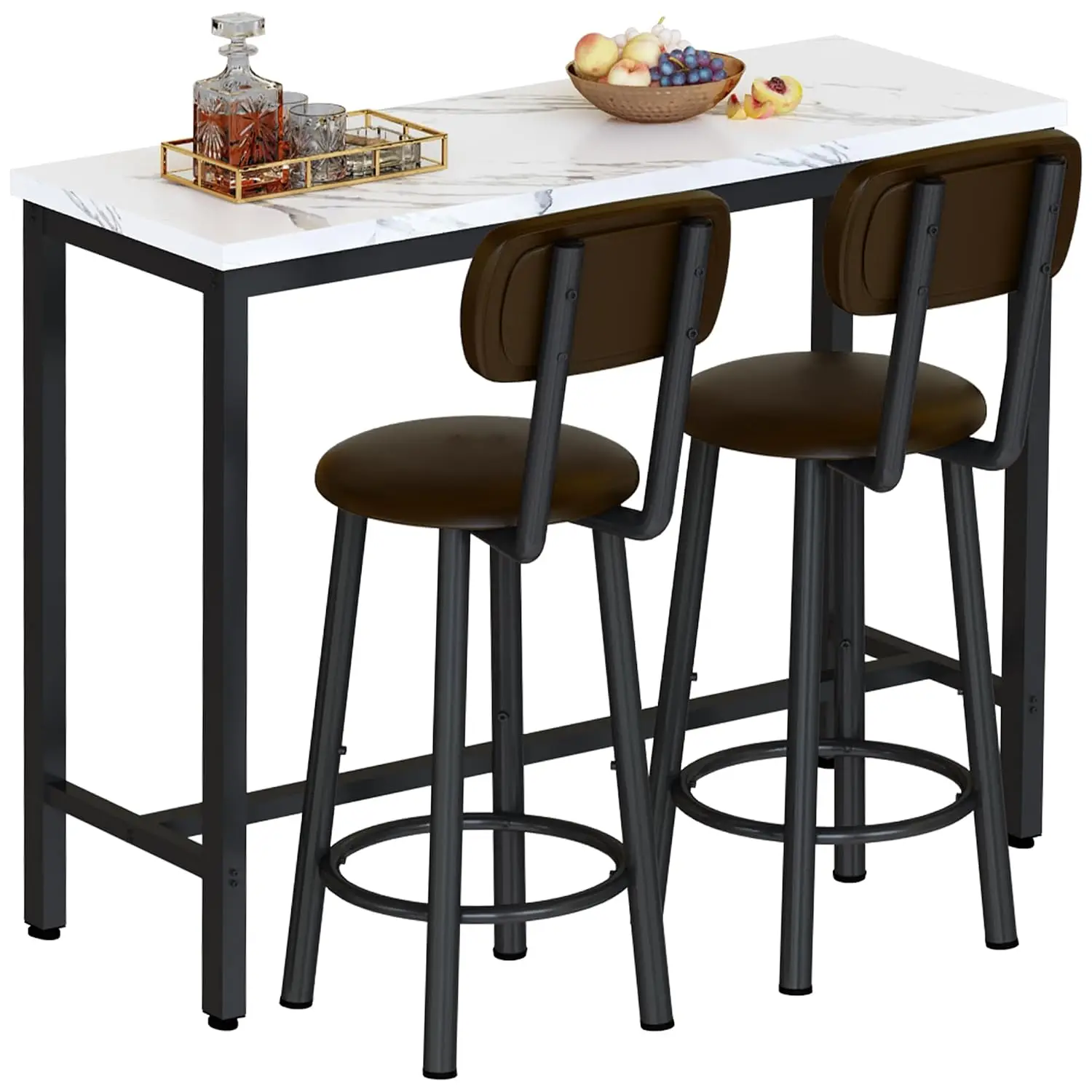 3 Piece Bar Table Set of 2,39.3