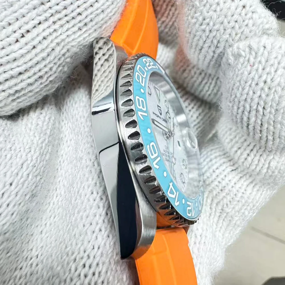 นาฬิกา PAGANI DESIGN รุ่นใหม่ แฟชั่นหรูหรา นาฬิกาจักรกลอัตโนมัติ นาฬิกาสปอร์ต กันน้ำ สายยาง ตัวเรือนหมุนได้ เรืองแสง สำหรับผู้ชาย