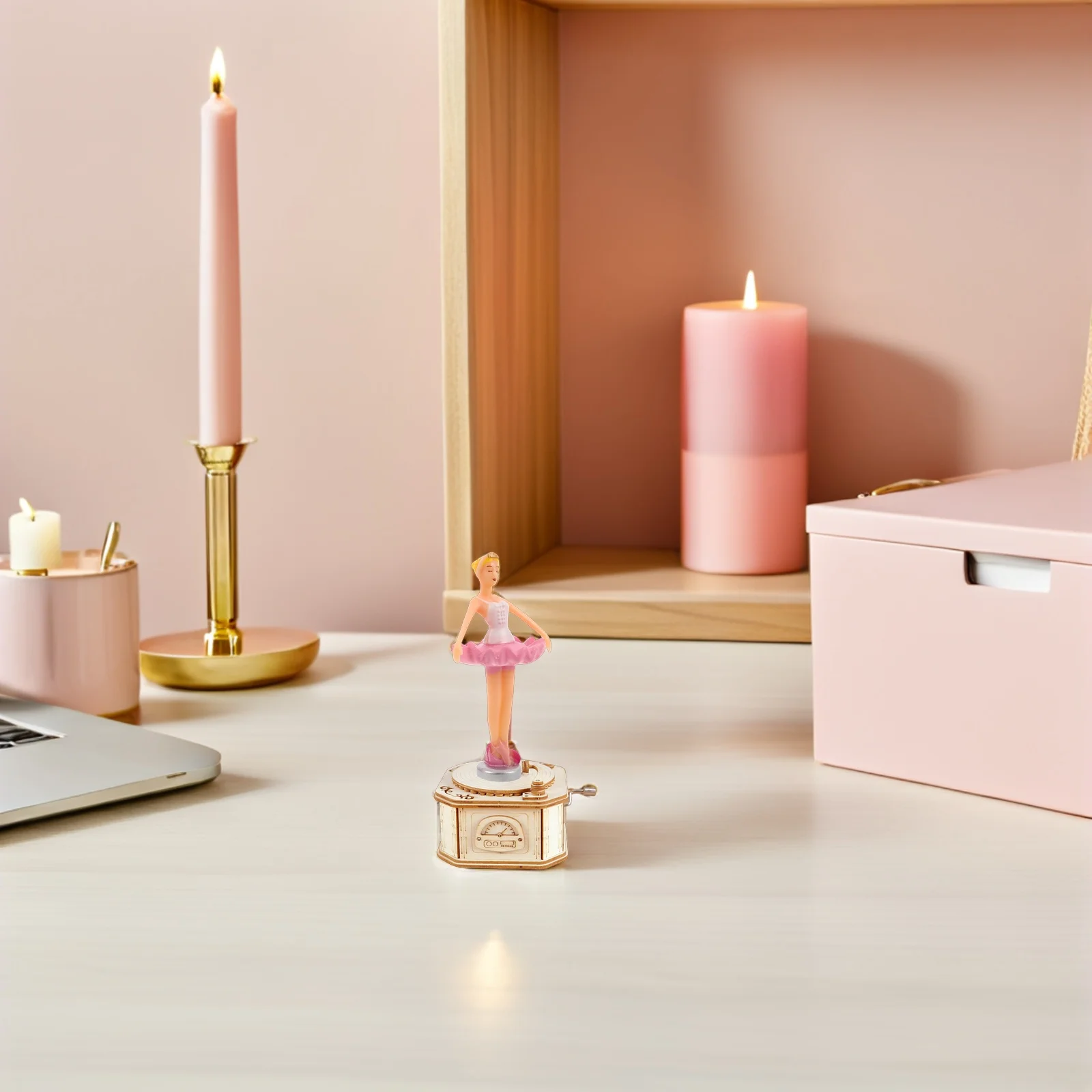 6 figurines de ballerines, danseuses mécaniques pour gâteau d'anniversaire, décoration de gâteau, décoration de fille ballerine, présentoir d'étagère, mouvement élégant et tourbillonnant