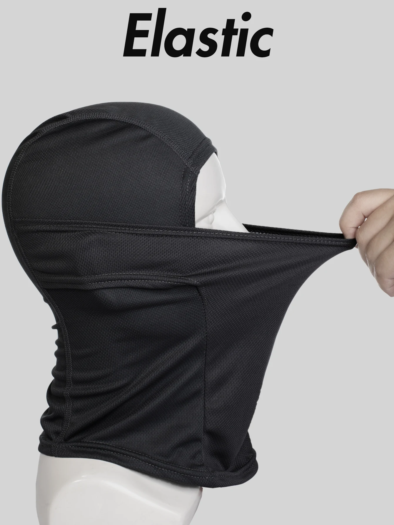 Taktische Sturmhaube, Vollgesichtsmaske, schnell trocknend, zum Wandern, Radfahren, Camping, Jagd, Airsoft, Kapuze, Fahrrad-Kopfbedeckung, Sommer, für Männer und Frauen – Detail 3