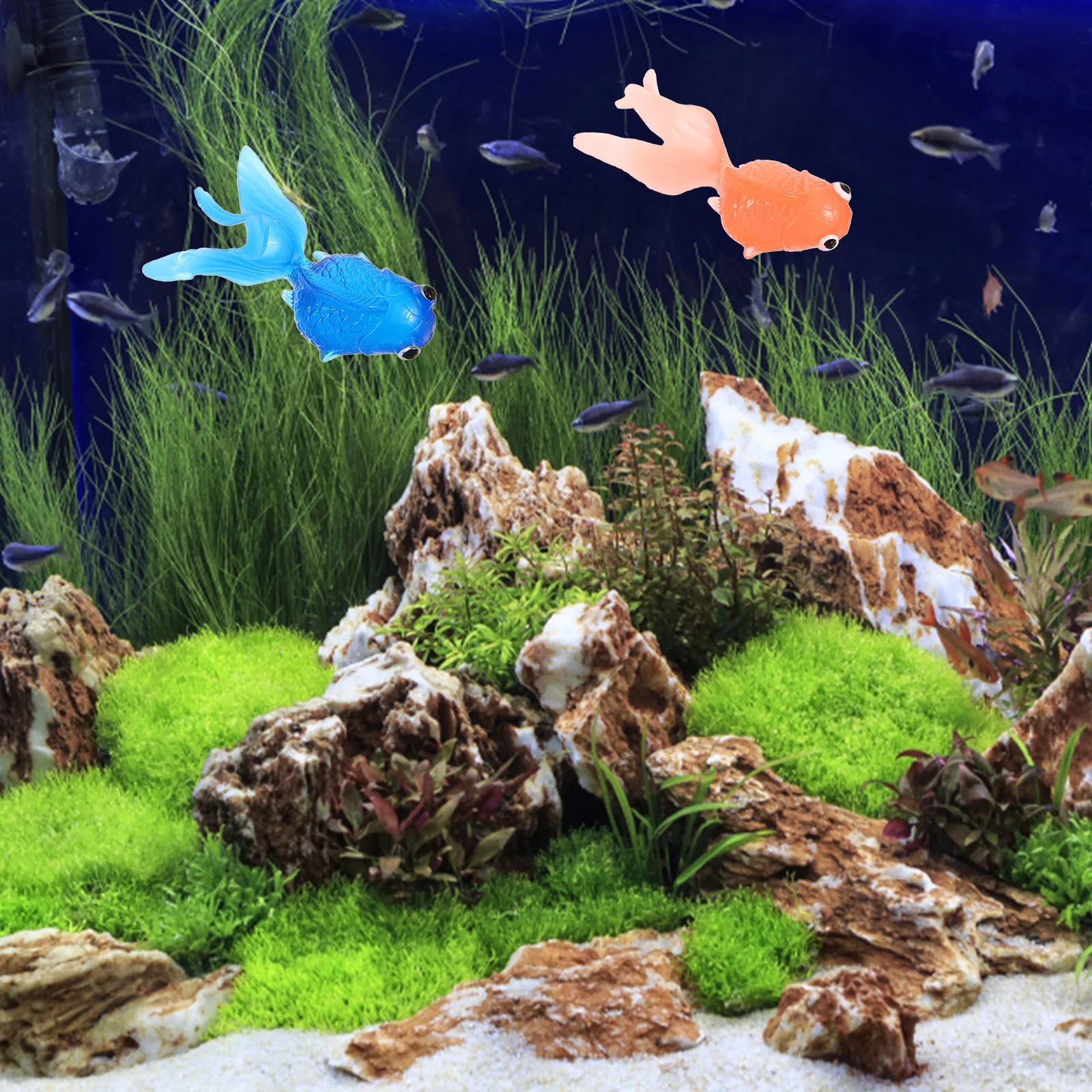 

20 Pcs Decoration Floating Goldfish Simulated Aquarium Tank Decorations Fake Artificial Toys Child