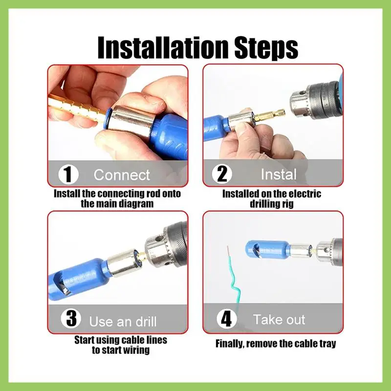 

ABJT-Wire Stripping And Twisting Tool Kit With 6 Sizes,Wire Twister Tool For Drill,Wire Stripper For Drill, Perfect Power