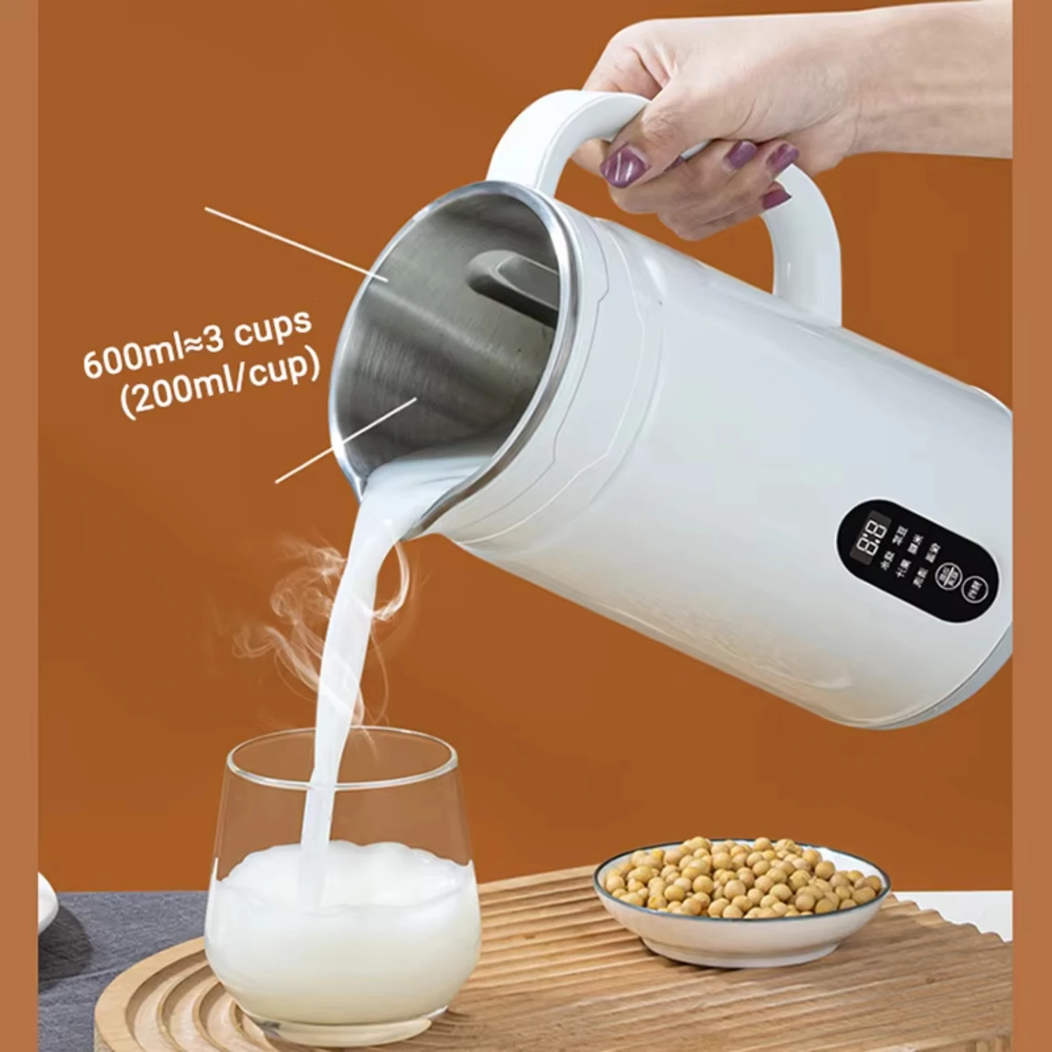 800ml  Soybean Milk Machine Fruits Juicer Wall Breaking Machine Blender Mixer Automatic Heating Cooking Soy Milk Maker