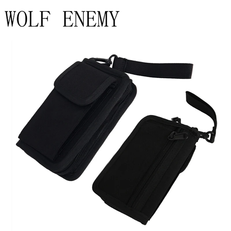New Arrival Stylish Men\'s Nylon Hunting Tactical Wallet Zipper 5 Colors Green ACU TAN Black Camo Purse Boys Wallet