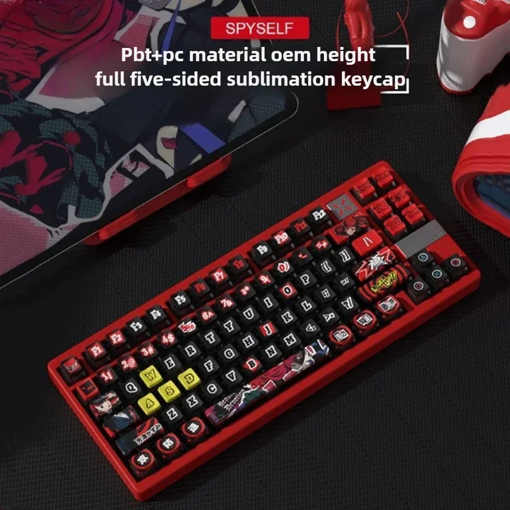 Persona 5/3 conjunto de teclas temáticas pbt sublimação de cinco lados altura oem kasumi yoshizawa amamiya ren yuuki makoto acessórios de jogo