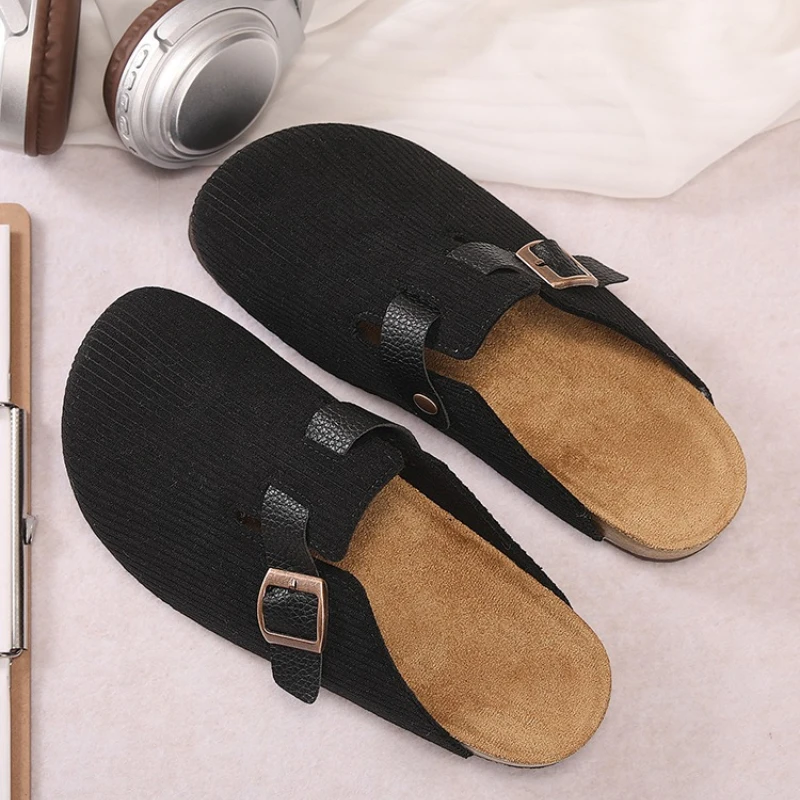 

Мужские и женские замшевые сандалии на пробковой подошве: Известный дизайн, регулируемые ремешки, комфортная поддержка свода стопы, пробковые тапочки для мужчин