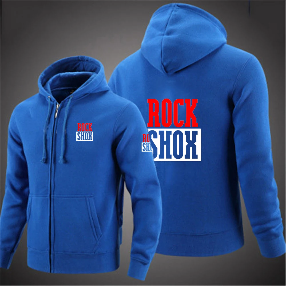 Rock Shox Rockshox Moutain MTB Biker Bicycler Spring Autumn Men Print Trendy Outdoor Classic Cardigan Zipper Pullover Hoodies