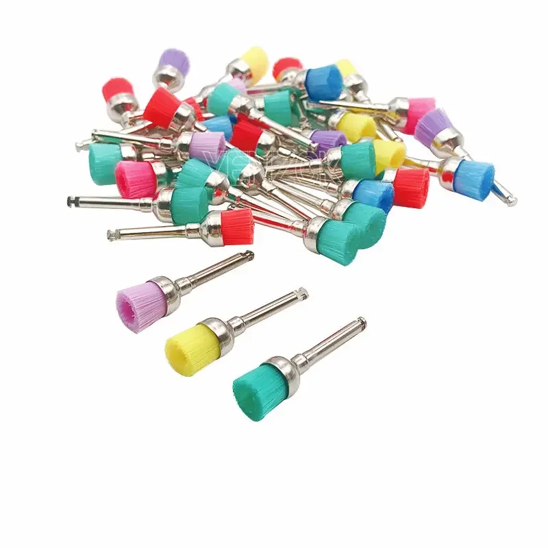 

100Pcs Colorful Dental Polishing Brush Nylon Bowl Polisher Disposable Teeth Whitening Cleaning Materials