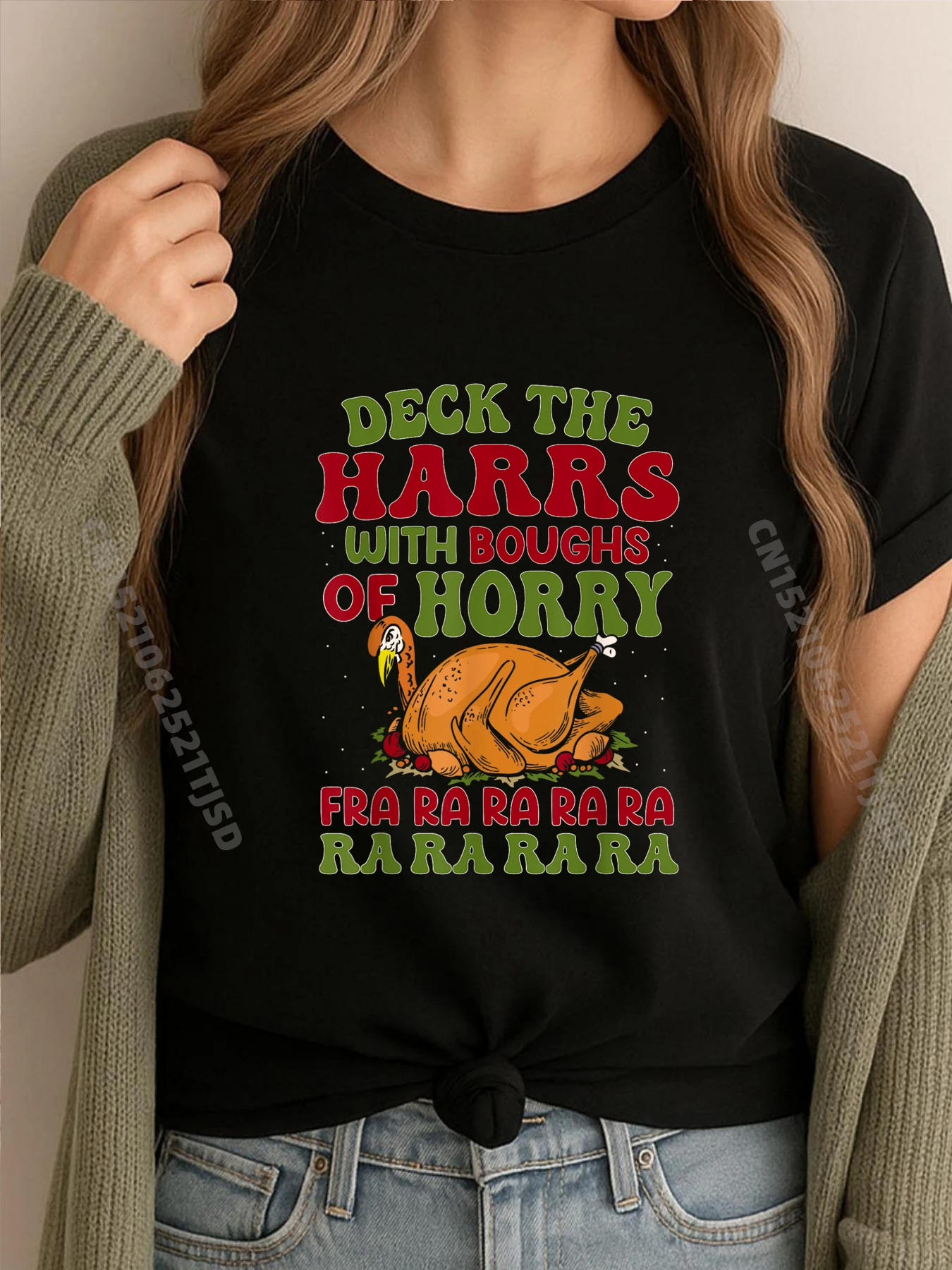

Рождественская новинка с принтом Deck The Harrs With Boughs Of Horry, винтажная футболка Camisa Cinco de Mayo