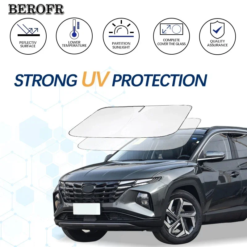 Windshield Sun Shade For Hyundai Tucson 2017 2023 2019 Sunshade Sun Visor Protector Foldable Blocks UV Rays Keep Your Car Cooler