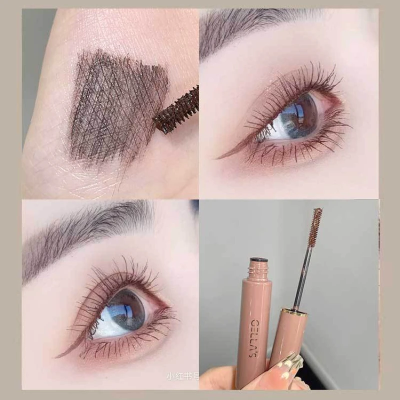 Double Sided Dual Use Brush Head Black Brown Mascara for Eye Waterproof Lasting Curling Anti Smudging Mascara Makeup Accessories