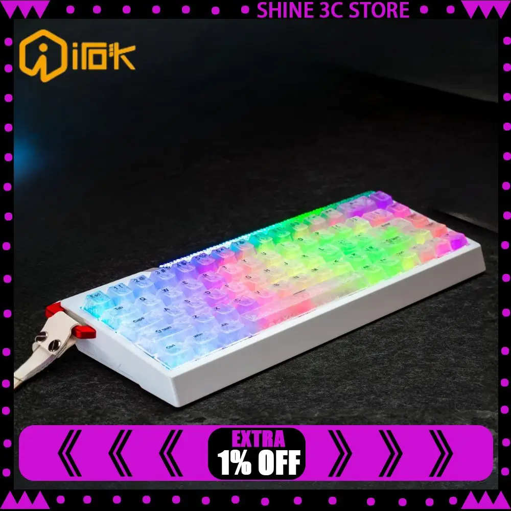 

Irok RA68 Magnetic Switch Keyboard Wired Aluminium Alloy CNC RGB E-sports Keyboard RT 0.001mm Dual MCU Low Delay PC Accessories
