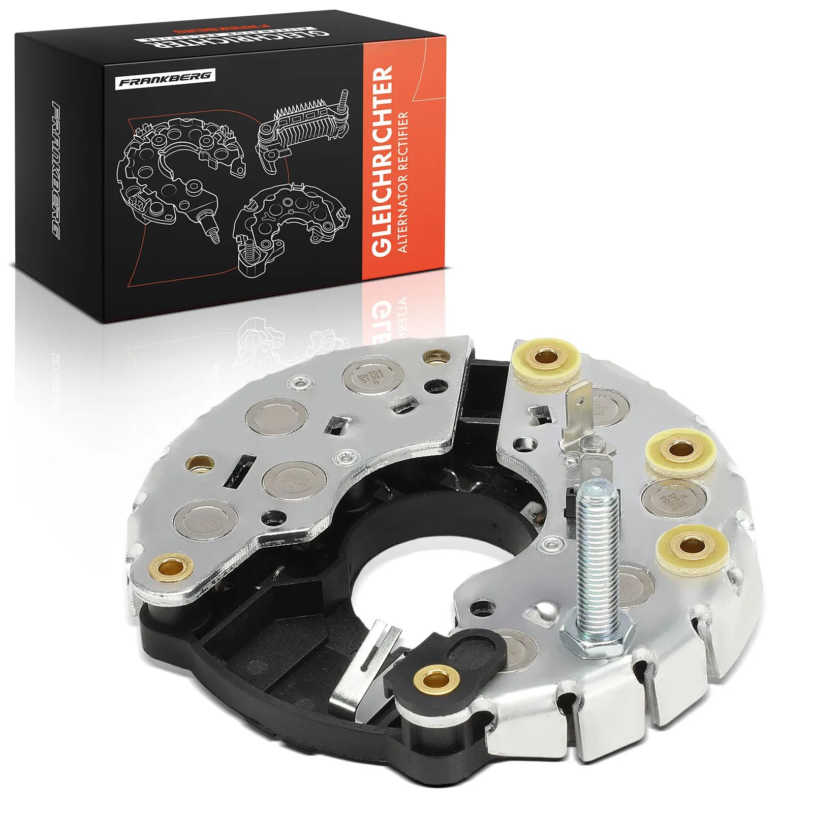 Frankberg 1x Dynamo Gelijkrichter voor VW Golf Passat Transporter T3 T4 Audi 80 Seat 9950118 9942883 IBR351 RB-51H 9941712