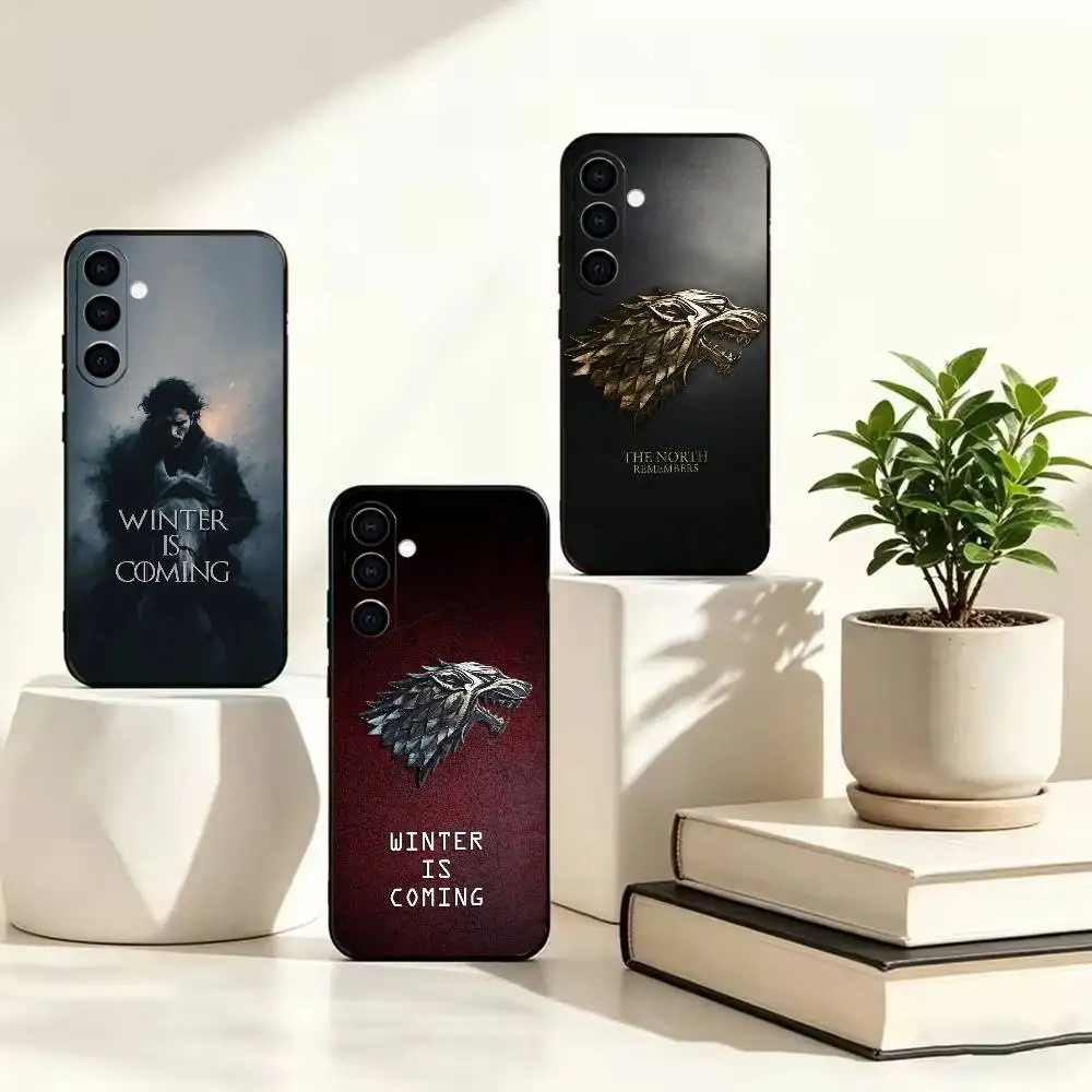 S-Stark Winter Coming Painted Phone Case For Samsung A73 20,21s,22,31,32,52,53,72 Soft Protective Cover