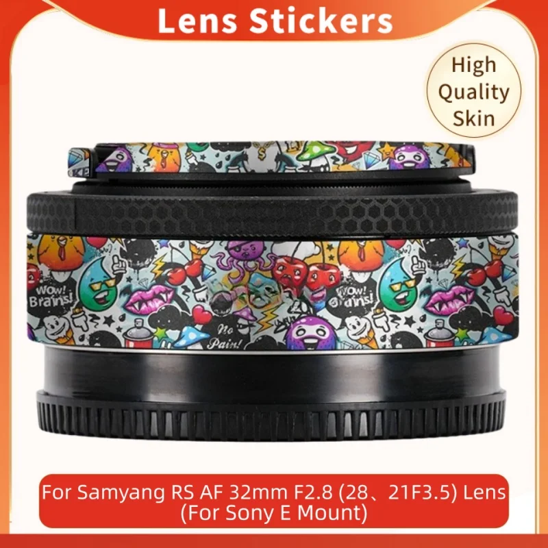 For Samyang RS AF 32mm F2.8 28mm F3.5 21mm F3.5 For Sony E Mount Lens Decal Skin Vinyl Wrap Film Camera Lens Protective Sticker