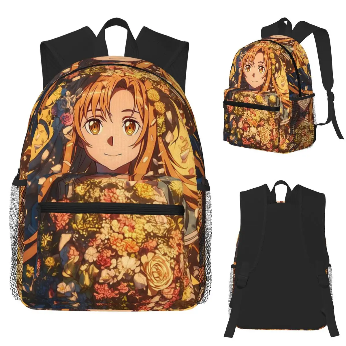

Sword Art Online Студенческий рюкзак Школьная сумка Походный дорожный рюкзак для мальчиков и девочек Модная сумка для книг Сумки на плечо