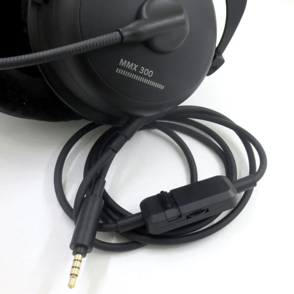 Cable de extensión de repuesto para Beyerdynamic MMX300 MMX 300, 2. ª generación, auriculares para juegos con micrófono, Control de volumen y silencio