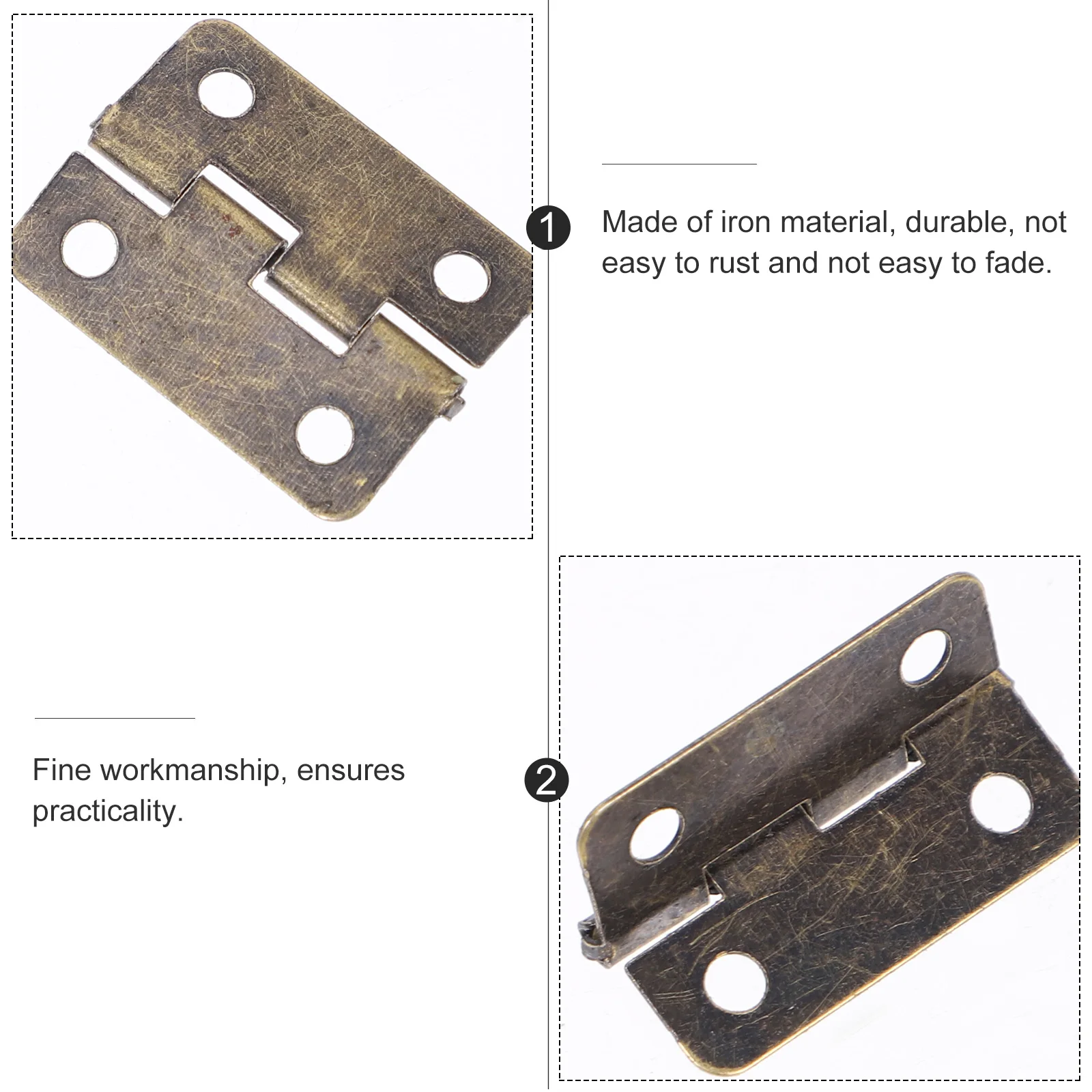 

20pcs Small For Wooden Box Iron Cabinet Hinges Replacement Diy Craft Mini Hinge 1.2Inch Hardware Connectors Drawer Chest
