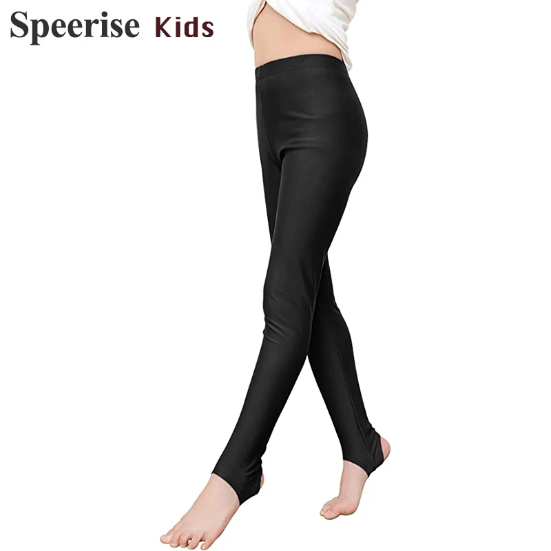 Kids Stirrup Legging Ballet Tights Pantyhose Stockings Spandex Pants for Girls Skinny Spandex Yoga Dance Pants Elastic Trousers